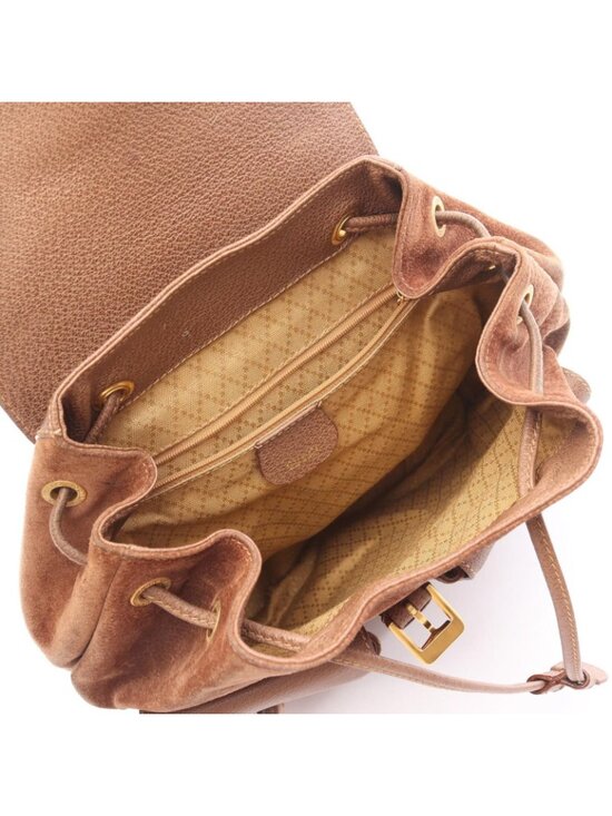 Gucci Backpack Bamboo 003 Brown Suede Leather Sac main image 15